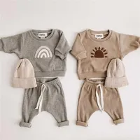 Fashion Kids Clothes Set Kleinkind Baby Jungen Mädchen Muster Casual Tops Kinder Lose Hosen 2pcs Baby Boy Designer Kleidung Outfit 2183g