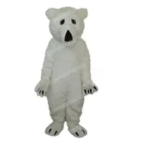Halloween White Polar Bear Mascot Costumes Cartoon Character Outfit Suit Xmas Outdoor Party Outfit Adult Size Promotional Advertising Clothings