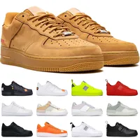 men women 1 casual shoes White Black Flax Utility Red Volt af1 womens Pastel Spruce Aura outdoor mens trainer