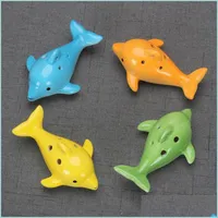 Arts And Crafts Cute 6 Hole Ceramic Dolphin Ocarina Educational Toy Musical Instrument Animal Shape Music Flute Charm 147 N2 Dro Soif Dhm7C