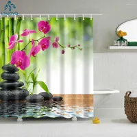 Shower Curtains Tree Tropical Plants Waterproof Bath Screen With 12pcs Hooks Bathroom Curtain For Home Decoration