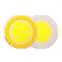 82mm Round Bicolor COB LED Lamp DC12V Chip Blue White Yellow Two Color Light For Car Decoration Lighting DIY