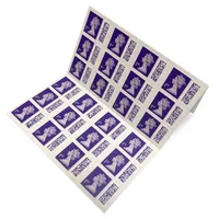UK Stamps Royal First Class Sin encanto Tama￱o de letra grande 50x Hoja de primera clase