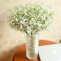 Decorative Flowers Gypsophila Artificial White Branch High Quality Babies Breath Fake Long Bouquet Home Wedding Decoration Autumn