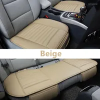 Car Seat Covers Universal Cushion Anti-Slip Breathable PU Leather Auto Front Rear Back Cover Protector Mat