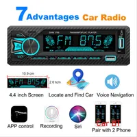 Other Auto Electronics Radio Audio 1din Bluetooth Stereo MP3 Player FM Transmitters 60Wx4 AUX Input ISO Port Support Voice Control With Car Locator 0928