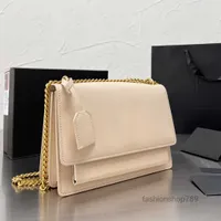 Evening Bags Wallet Bags Designer Handbags Sunset Womens Leather Gold Hardware Single Chain Crossbody Shoulder Messenger Envelope Bagmultimu