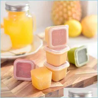 Baking Moulds 6 Pcs Set Square Shaped Ice Cube Mod With Lid Coffee Ices Cubes Single Grid Diy Fruit Ice-Cream Molds Easy Tabaccoshop Dhfzh