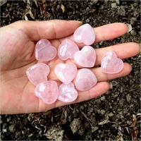 Arts And Crafts Natural Rose Quartz Heart Shape Love Mini Crystal Chakra Healing Home Decor Reiki Stone Gems Diy Jewelry 85 G2 Drop D Dhjew
