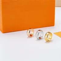 Plain Ring Printed New Style Simple Fashion Letter Rings High Quality Titanium Steel Jewelry Supply2722