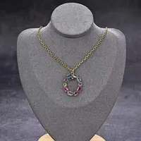 High Polished Classic Design Women Earrings Colorful crystal Necklace Stainless Steel Gold Silver Rose Colors Sets Heart Love Pend2658