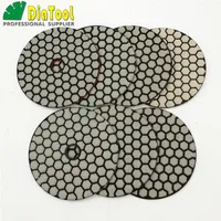 DIATOOL 7pcs set Dia 4 100mm Dry Diamond Flexible Sanding Disc Resin Bond polishing pads for Granite and marble2743