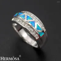 Cluster Rings Hermosa Beauty Gift Mystic Fire Australia Opal Ring Size 7 8 Fashion Women R1017
