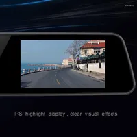Car Rear View Cameras Cameras& Parking Sensors Olysine 4.3'' IPS Rearview Mirror DVR Video Recorder Full HD 1080P Dual Lens Dash