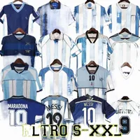Maradona 1978 1986 Retro Argen Soccer Jersey Classic 96 97 1994 1998 Vintage voetbalshirt Riquelme Crespo Tevez Ortega Batistuta Kempes World Cup naar Q0YX#