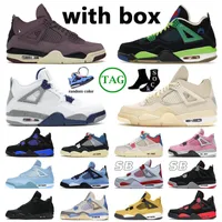 with box stock x original 신발 Nike Air Jordan Retro Jordans Mid 1 남성 여성 11 jumpman 5 High off white 4s Sail trainers sneakers