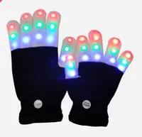 Guanto a led guanto rave guanti lampeggianti 7 modalità luci in alto illuminazione per la punta del dito decorazione festa di Natale