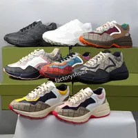 Tasarımcı Rhyton Ayakkabı Kadın Erkek Spor Ayakkabıları Platform Sneaker Ağız Ayakkabı Vintage Chaussures Çilek Fare Kutu