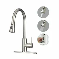 Commercial Kitchen Faucet Stainless Steel Single Handle with Pull Out pulldown pull down Sprayer228T