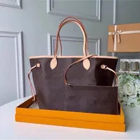 2pcs set with wallet women bag tote high quality Genuine Leather fashion Handbags composite bags lady purse handbag