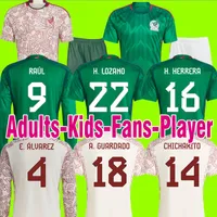 2022 2023 Mexico Soccer Jerseys Lozano Chicharito Raul Football Kit Shirt Dos Santos Camisetas de Futbol Alvarez Maillot Foot Men Kids Women Set 999001
