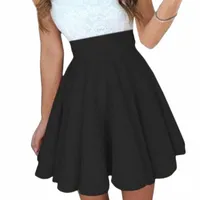 fashion Pleated Skirt For Women All Reason School Dance Clothing Short Skirts Ball Gown Puff Black1 i4Ni#