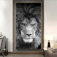 Canvas Painting Wall Posters and Prints Big head Lion Wall Art Pictures For Living Children Room Decoration Dining Entrance el 197s
