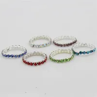 Art design 12Pcs Pack Elastic Colorful Crystal Rings Fashion High Mixed Color Lots Body Toe Ring Jewelry Factory expert Qual240e