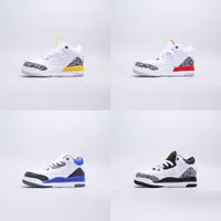 Кроссовка баскетбольная обувь детская обувь спортивные кроссовки малыш белый черный 2022 молодежный детский дизайнер для малышей Jumpman 3 3S кроссовки мальчики мальчики