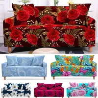 Stuhlabdeckungen Stretch Sofa 3D Digitale Blumen Couch Elastic Corner Slip 23 Sattel für Wohnzimmer Bürodekoration L Form 220927