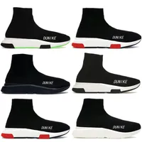Kutu Hızlı Ayakkabı ile Paris Üçlü Black Beyaz Kırmızı Yeşil Platform Spor Sneaker Lüks Erkekler Tasarımcı Spor Ayakları Moda Yüksek Açık Kadın Eğitmenler Us 6-12