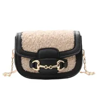 Handbags Cute Mini Bag Kids Accessories Autumn Winter Woolen Diagonal Girl Shoulder Fashion E8459