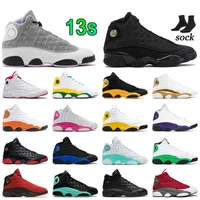 Authentic jumpman 13 RT 13s Low basketball shoes newest black white singles day houndstoooth baskets sport sneakers power blue reverse jordens jordon