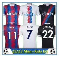 2022 2023 CRYSTAL OLISE Third Soccer Jerseys PALACE ZAHA EZE J.AYEW Away maillots de foot BENTEKE MILIVOJEVIC MATETA ANDERSEN GALLAGHER Home Football shirt
