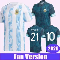 2020 A equipe nacional argentina Higuaain Mens Soccer Jerseys Dybala Mascherano Home Away Futebol camisas Aguero Manga curta uniformes