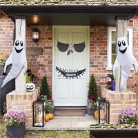 Party Decoration Outdoor Halloween Hair Dryer Flag Ghost Shape Hanging Wind Portable White Color Balcony Ornament Drop Delivery 2021 Dhfll