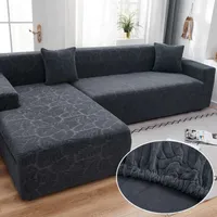 Chair Thick Jacquard Solid Color Sofa Seat Covers for Living Room Couch Cover Corner Sectional Slipcover 1 2 3 4 Seater Chaise Lounge 0926