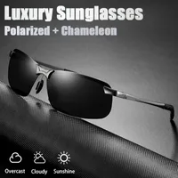 Photochromic Sunglasses Men Polarized Driving Chameleon Male Change Color Sun Glasses Day Night Vision Driver's Eyewear 0928