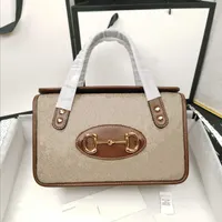 7A Quality Luxury bags Original fashion bag women designer 100% genuine leather handbag 1955 horsebit saddle tofu buckle shoulder bags messenger jewelry 2022