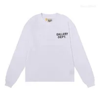 Galerie Deptant Designer T Shirt Pullover Gary Letted Slogan Trendy marki męskiej bawełniana damska T-shirt z długim rękawem C9BS