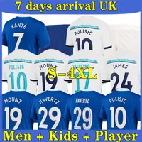 22 23 S-4XL CFC Soccer Jersey Player Version Pulisic Mount Havertz Ziyech 2022 2023 Football Shirt Men Kids Setwerner Hudson Kante Socks Socks Mendy T.