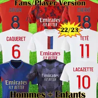 Fotbollströjor 22 23 Maillot de Foot Soccer Jersey Tete ol 4th Blue Aouar Tagliafico Football Shirts 2022 2023Traore Man Kids Kits Equipment Lyon Tops