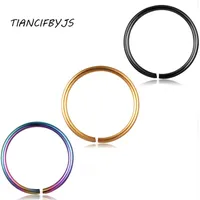 Stainless Hoop Nose Ring And Stud Cartilage Hoop Septum Tragus Piercing Earring Body Jewelry 20G Mix 100pcs 6 8 10mm290I