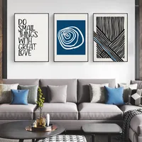 Paintings Nordic Modern Minimalist Creative English Geometric Lines Texture Abstract Wall Art Canvas Painting Posters Living Room Decor