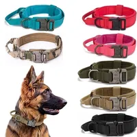 Dog Collars Leashes Durable Tactical Collar Leash Set Military Pet Heavy Duty For Medium Large s German Shepherd Training Accessories 220928