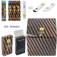1ML GLO Rechargeable Vape Pens E Cigarettes 20 Strains Disposable Device Pods 280mAh Micro With USB Starter Kits Preheat Empty Carts With Box Pack