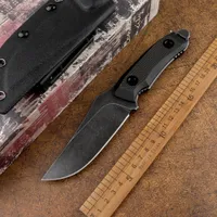 Fixed Straight Knife 9Cr18Mov Steel G10 Carbon Fiber Handle Outdoor Tactical Gift Camping Tool Self Defense Hunting EDC Sabre