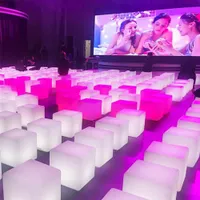 Party Decoration Bar Seats Nightclub Luminous Chair Cube Rechargeable Decorative Lamp For Wedding Birthday Christmas Activity