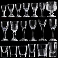 Copos de vinho 22 Design de vidro pequeno e transparente de vidro de um casamento branco de casamento