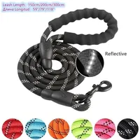 Dog Collars Leashes 150200300cm Strong Pet Reflective For Small Medium Large Drag Pull Tow Golden Retriever 220928